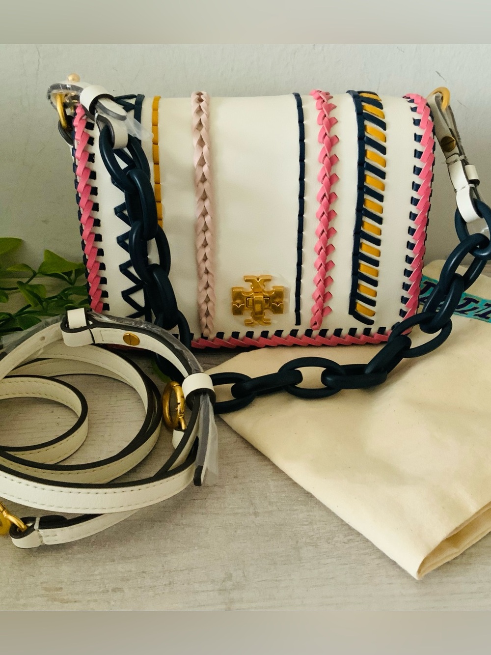 TORY BURCH KIRA WHIPSTITCH MINI CROSSBODY/SHOULDER BAG NWT